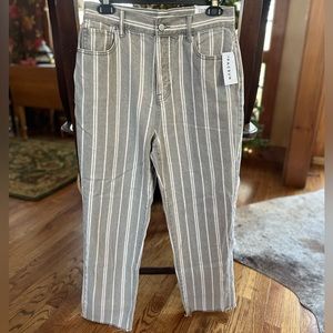 Gray Striped Jeans